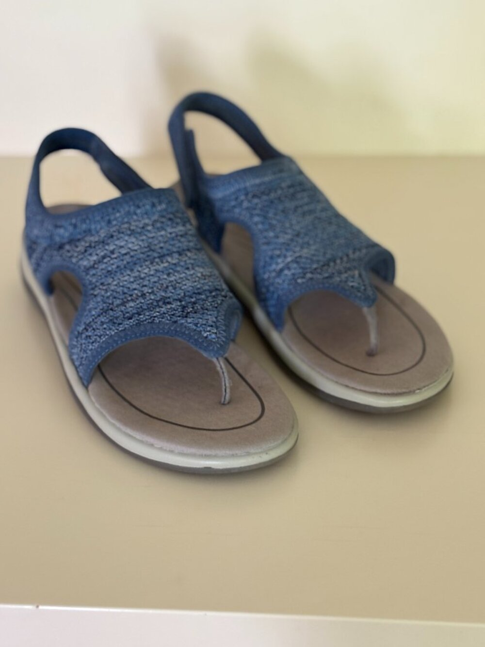 Orthofeet Orthopedic Women's Blue Lyra Stretch Knit Sandals Sz  9.5 M